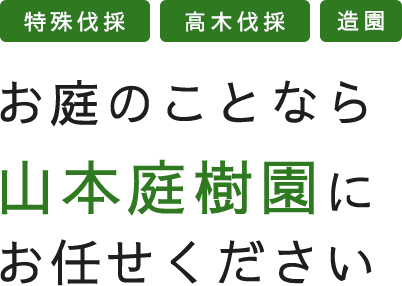 お庭のことなら山本庭樹園にお任せください